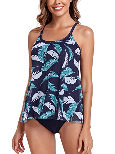 FLYILY Tvådelad nätbaddräkt, elegant och sportigt tankiniset, bikini, badmode, plusstorlek, XXL