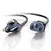 C2G Legrand Universal Replacement Power Cord, 18 AWG Computer Power Cord, 3 Pin Power Cord 12 Feet, Black Power Extension Cord, 12 ft Computer Power Cord, 1 Count, C2G 53406