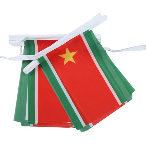 Image of AZ FLAG Guadeloupe Independentist 6 meters BUNTING Flag 20 flags 9'' x 6'' - Guadeloupean STRING flags 15 x 21 cm