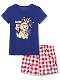 Cozchique Summer 4th of July Pajamas for Girls – Cute Puppy PJS Ultra Soft Jammies Set Size 6