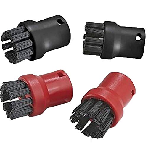 Spares2go Hand Tool Nozzle Bristle Brushes compatible with Karcher SC1 SC2 SC3 SC4 SC5 Series Steam Cleaner (Pack of 4)