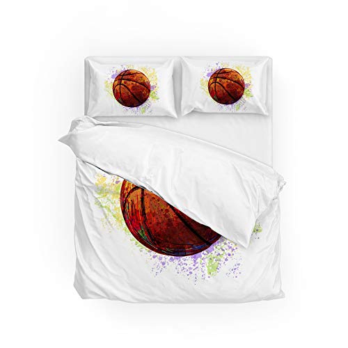 Linge de lit basketball 3 pièces lit simple en polyester doux