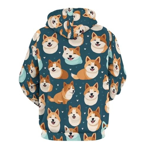 Cute Shiba Inu Japanese Dog Adult Hoodies Long Sleeve Shirts Sweatshirt Casual Pullover Hooded for Women Men3
