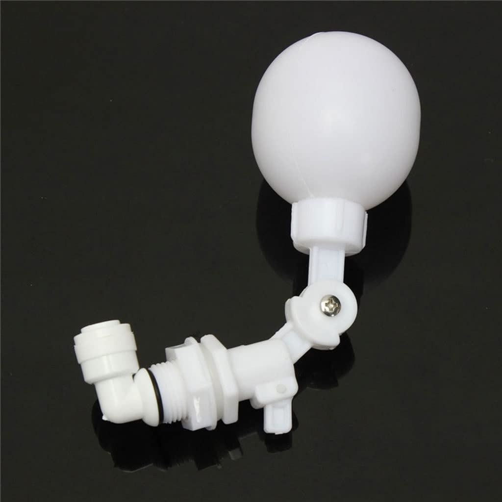 Válvula flotante de bola flotante de 3/8 pulgadas, mini válvulas flotantes de plástico ajustable, válvula de flotación automática, válvula de control de nivel de agua, tanque de agua, torre