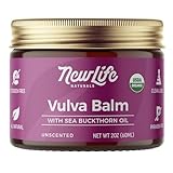 NewLife Naturals Certified Organic Vulva Balm w/Sea Buckthorn- Itching Dryness Irritation Menopause Support, Postpartum Essentials, Vaginal Moisturizer | All Natural Intimate Feminine Care - 2oz USA