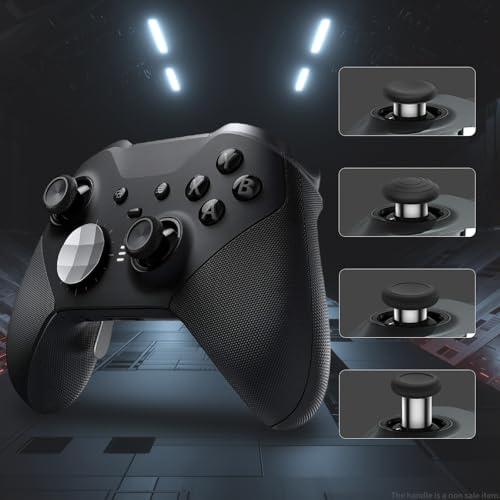 Image of CHARM FOCUS 16-in-1 Metal Thumbsticks Replacement Kits for Xbox Elite Series 2, Xbox Elite 2 Controller Accessories, Includes Magnetic Joysticks, Paddles, Silicone Caps, D-Pads, 1 Tool (Silver)
