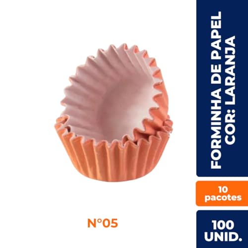 TAMAROZZI, Forminhas de Papel Nº 5 P/Brigadeiro Doces C/ 1.000 Un. Laranja.