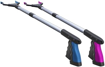 FitPlus 2025 Upgrade PowerGrip T9, Grabber Reacher Tool, Wide Jaw, Foldable, Steel Cable, with 96 Grip Points