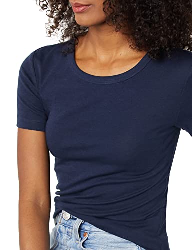 Image of Amazon Essentials Women's Slim-Fit Short-Sleeve Crewneck T-Shirt, Pack of 2