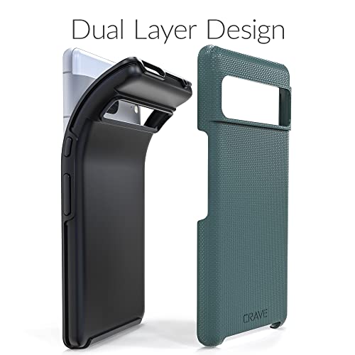 Crave for Google Pixel 7 Case, Shockproof Protection Dual Layer Case for Google Pixel 7 (6.3 inch) - Forest Green - Image 5