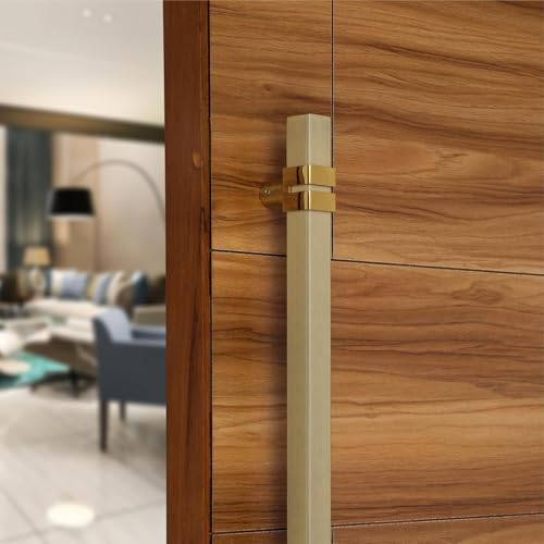 Image of LAPO 24 inch Square Stainless Steel Door Handle for Main Door /Glass Door Pull Push Handle /Main Door Handle for All Door Antique Gold Finish | 3 Years Warranty