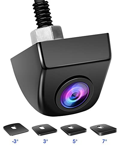 AHD Cámara de Marcha atrás con 4 Juntas Cámara de Marcha atrás Ajustable para automóvil Universal con súper visión Nocturna IP69K a Prueba de Agua, cámara de visión Trasera Gran Angular 12V Cover