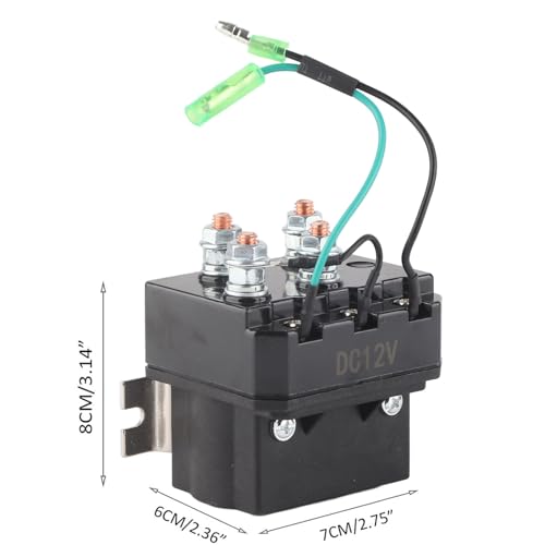Image of Winch Solenoid Relay Contactor, 12V ATV UTV Winch Contactor Solenoid Relay for 1500-5000lb Winches B180913