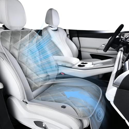 Image of FLORICH Cooling Car Seat Cushion Ventilated Car Seat Cover Universal Fit for Car SUV Truck Van for Summer, Gray