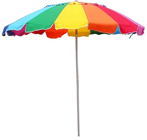 Impact Canopy 8Ft-Rum-B Beach Umbrella Rainbow Carry Bag-8 Foot, Multi-Color #TOP11