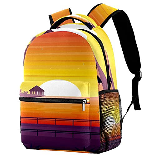 Sac à dos ordinateur portable avec fermeture éclair et motif étoiles de mer