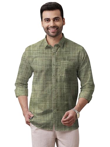 Image of Men's Pure Khaadi Cotton Regular Fit Full Sleeves Striped Casual Shirt | Handloom Shirt for Office & Casual Wear