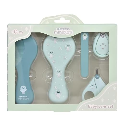 Beter - Set para cuidado bebé recién nacido, Kit aseo bebé, Cortauñas, Lima, Tijeras, Cepillo y Peine, Kit bebe recién nacido, Set Higiene bebe, Regalos para bebes recién nacidos, Dibujo Foca