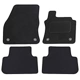 JVL Fully Tailored Car Mats with 4 Clips - Black, 4 Pieces