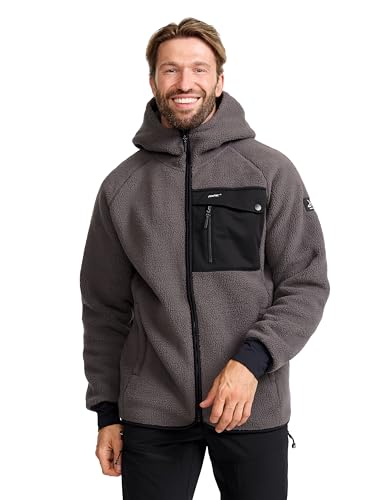 RevolutionRace Sherpa Hoodie für Herren Outdoor Fleecejacken perfekt für Wanderungen und Outdoor-Abenteuer Magnet XL