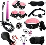 Daicyun Sexy Fuzzy Handcuffs for Adults Couples - Bondaged Kit Adults Sex Tie Downs Straps Under King Bed Sex Bondage Restraints for Women in Bed BDSM Set Sling Ropes Hoodies I6, Pink