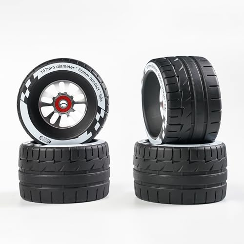 Meepo Cyclone 107s Rubber Wheels – Exclusive 107mm Comfort Grip Upgrade for MEEPO Electric Skateboard Longboard (Hub Motor Drive)