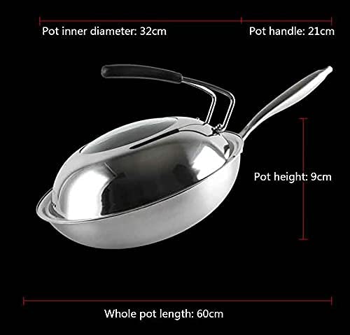 Amazon｜304ステンレス鋼フラットフライパン、ハニカム形状