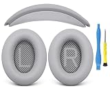 GEVO Kit di ricambio per cuffie e archetto per Bose QC35/QC35 ii, argento