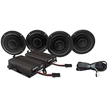 Wild Boar Audio WBA Ultra KIT with Dual Amplifiers, 600 Watts RMS Power, 6.5" Front & Rear Speakers 4 Pack, Fits 2014-2024 Harley-Davidson Motorcycles