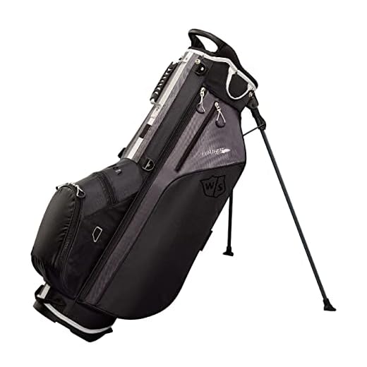 Wilson Staff Feather Golf Stand Bag - Black/Charcoal/Silver