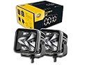 HELLA LED Zusatzscheinwerfer Black Magic Cube Set 3,2 Zoll 3000 echte Lumen Spotausleuchtung - 2 Stk Set quadratisch Offroad LED Arbeitsscheinwerfer 12V - 24V für Auto SUV ATV Motorrad 1FA 358 176-821