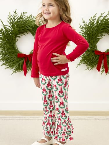 Image of RuffleButts Baby Girls Stretchy Flare - Ruffle Pants