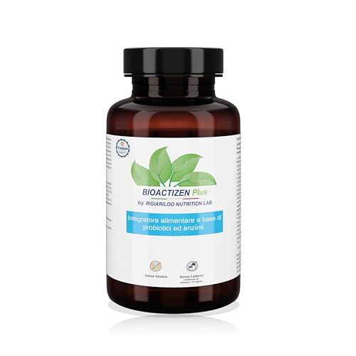 Bioactizen Plus 120 Cps Suplemento Fermentos Lácticos Adultos, Probióticos Y Prebióticos Para Intestino Con Enzimas Digestivas Completas E Inulina De Cadena Larga, Lactobacillus Gasseri Reuteri