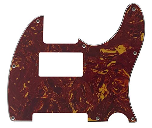 For Fender 8-Hole Tele Humbucker Guitar Pickguard Scratch Plate (4 Ply Red Tortoise)