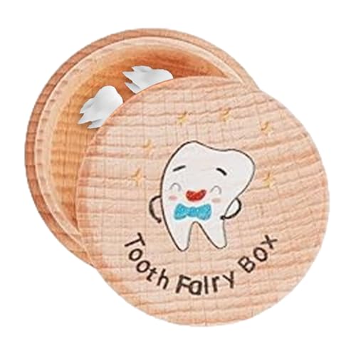 Caja para guardar dientes de bebé con diseño de, caja de madera para guardar dientes de bebé, protector de dientes, caja de almacenamiento para dientes perdidos, soporte para dientes seguro para