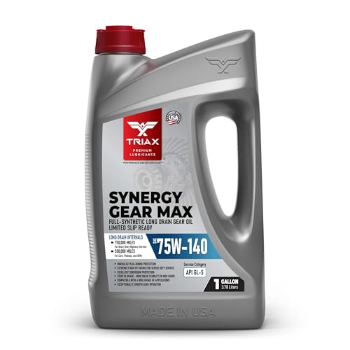 TRIAX Synergy Gear MAX 75W-140 GL-5, PAO Synthetic Long-Drain Axle,