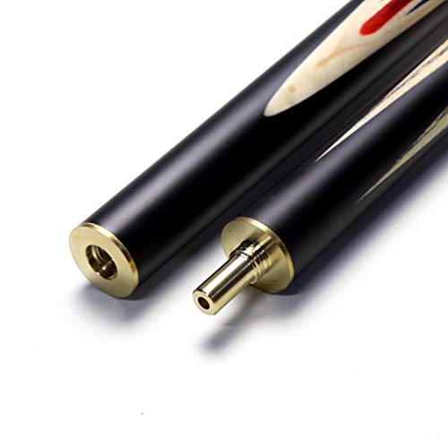 CUESOUL 57" Handcraft 3/4 Jointed Ebony Snooker Cue with Union Jack Flag Design - Image 2