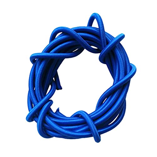 3 Pieces Elastic Shock Cord Bungee Rope Tie Down Line With Flexible Rubber Latex Core And Polyester Sheath, Wear Resistant And Easy To Use, Blue_desvips.com