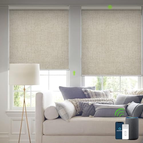 Yoolax �d�����[���X�N���[�� �Ռ�1�� �X�}�[�g�u���C���h Bluetooth/Zigbee���[�^�[�I���� Alexa�EGoogle Home�Ή� �����R���t�� �A�v������ �[�d�� �I�[�_�[���C�h ��75-250×��75-280cm �Q�� ���r���O 