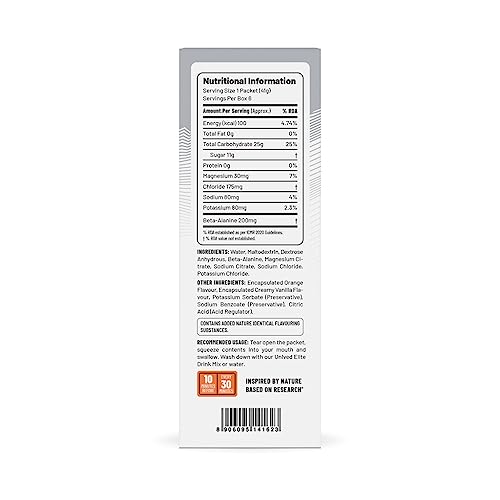 Image of Unived Gel 100 - Energy Gel for Endurance Athletes Runners & Cyclists - 100kcal - Vanilla Orange - Pack of 6
