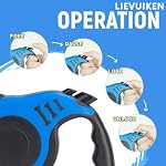 Retractable Dog Leash Automatic Telescopic Tractor Dog Tape, Pet Tape 10/16 FT Durable and Convenient, with Non-Slip Handle, Suitable for Small and Medium-Sized Dogs Blue - Image 5