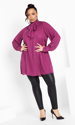 Image of City Chic Plus Size Shirt - Nailhead Tunic