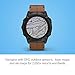 Garmin Fenix 6X Sapphire, Premium Multisport GPS Watch, Features Mapping, Music, Grade-Adjusted Pace Guidance and Pulse Ox Sensors, Black with Brown Leather Band