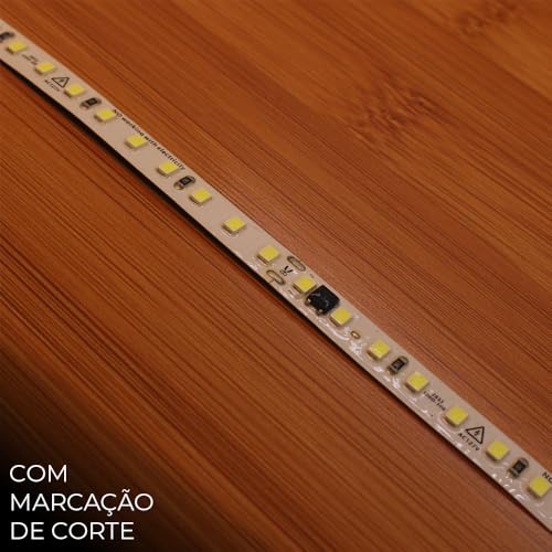 Fita Led 110v/220v Direta 120leds/m Rolo 10m Não Usa Fonte (Branco Quente 220v)