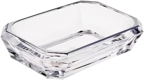 WAIT FLY Jabonera acrílica para baño, balcón, lavandería, piscina, jabonera decorativa, color plateado, 1 unidad