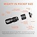 Kawa Diary World's Smallest Zoomable EDC Flashlight – 130 Lumen, USB-C Rechargeable, Magnetic Base, Replaceable Battery, IP54 Waterproof, 1.91in Keychain Light