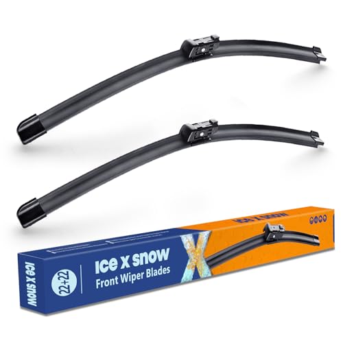 Image of 22inch 2Pack Windshield Wiper Blades Replacement For Volkswagen VW Beetle 2018 2017 2016 2015 2014 2013 2012 (Set of 2) Premium All-Season Wiper Blades For My Car