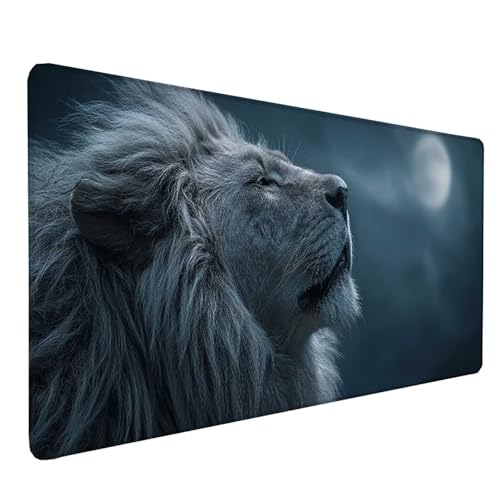 Tapis de souris XXL 150 x 80 cm noir imperméable avec bords cousus pour bureau PC