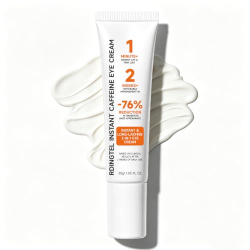 Instant Face & Eye Tightener Cream for Under Eye Bags and Wrinkles, Instant Firming Cream for Puffiness and Dark Circles in Minutes, Visible Firm with Long-Term Anti-Aging for Women and Men 1.05 oz