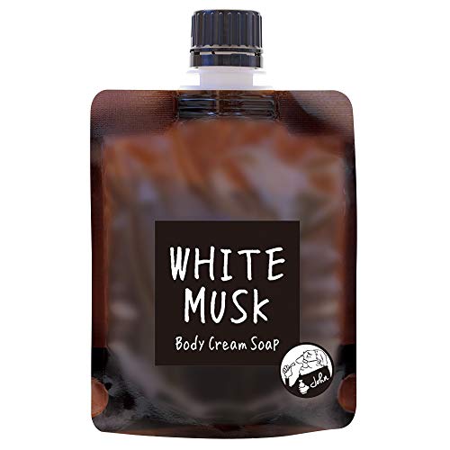 John's Blend(ジョンズブレンド) ボディクリームソープ 保湿成分配合 OA-JON-19-1 ボディソープ ホワイトムスク 100グラム (x 1)